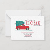 引っ越しましたクリスマスホリデームービング ノートカード (正面)