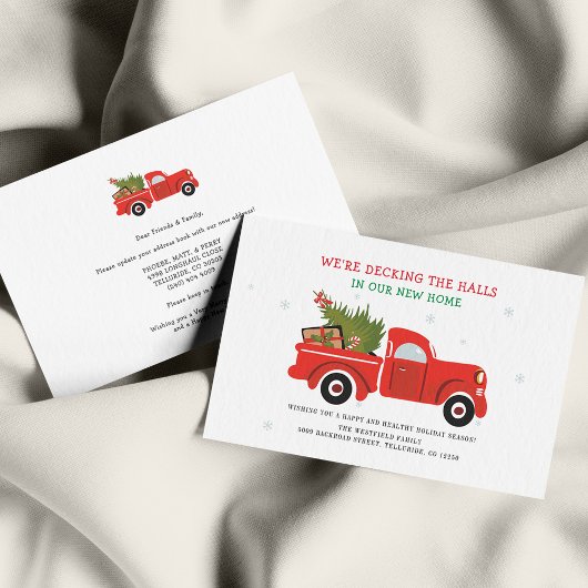 引っ越しましたクリスマスホリデームービング ノートカード