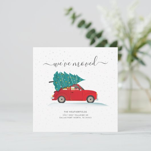 引っ越しましたクリスマスホリデームービング 案内状 (スタンド正面)