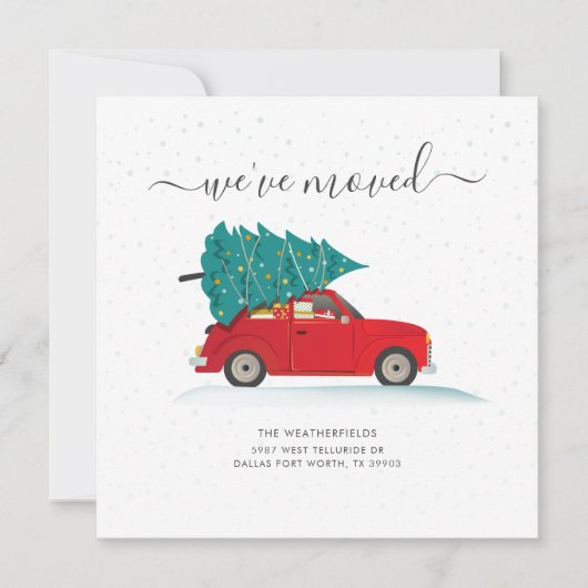 引っ越しましたクリスマスホリデームービング 案内状 (正面)