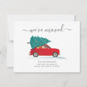 引っ越しましたクリスマスホリデーレッドカームービング 案内状 (正面)