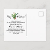 引っ越しましたクリスマスボールオーナメントホリデームービング 案内ポストカード (裏面)