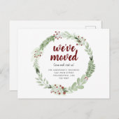 引っ越しましたクリスマスリースシックホリデイ 案内ポストカード (正面/裏面)