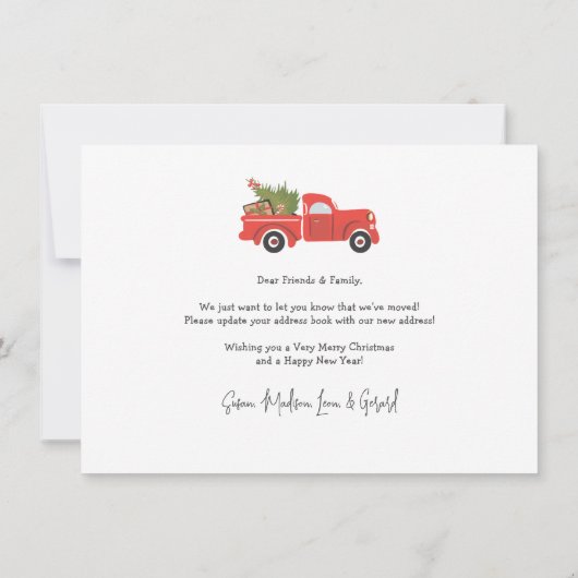 引っ越しましたクリスマス休暇引越し案内 (裏面)