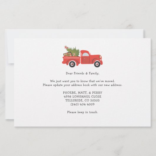 引っ越しましたクリスマス休暇引越し案内 (裏面)