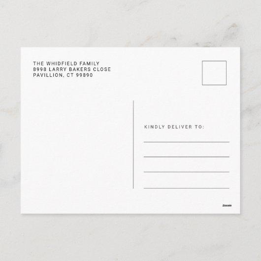 引っ越しましたクリスマス休暇引越し案内 シーズンポストカード (裏面)