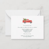 引っ越しましたクリスマス休暇引越し案内 ノートカード (裏面)