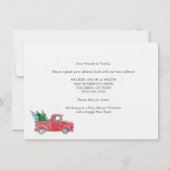 引っ越しましたクリスマス休暇引越し案内 ノートカード (裏面)