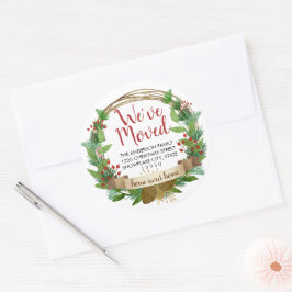 引っ越しましたクリスマス休暇引越し案内 ラウンドシール