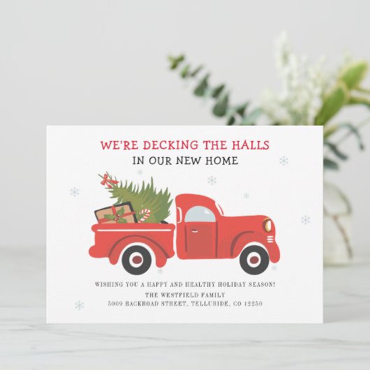 引っ越しましたクリスマス休暇引越し案内 案内状 (スタンド正面)