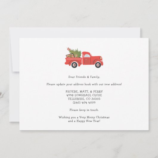 引っ越しましたクリスマス休暇引越し案内 案内状 (裏面)