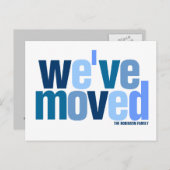 引っ越しましたクール（色） 案内ポストカード (正面/裏面)