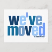 引っ越しましたクール(色) 案内ポストカード (正面)
