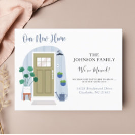 引っ越しましたグリーンウォーターカラードアの発表 ポストカード