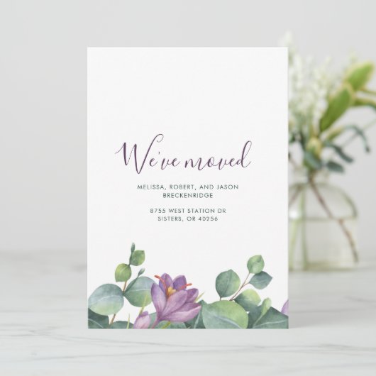 引っ越しましたグリーンパープルフローラ 案内状 (スタンド正面)