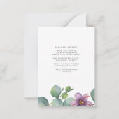 引っ越しましたグリーンユーカリ住所の変更 ノートカード (裏面)