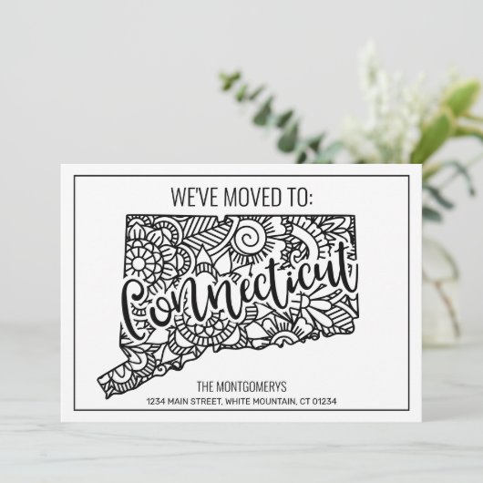 引っ越しましたコネチカット州フローラマンダラホーム 案内状 (スタンド正面)