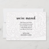 引っ越しましたコネチカット州フローラマンダラホーム 案内状 (裏面)