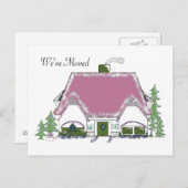 引っ越しましたコージーハウスデザイン 案内ポストカード (正面/裏面)