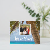 引っ越しましたコースタルパームツリー写真の移動 案内ポストカード (スタンド正面)