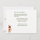 引っ越しましたゴルフカートの緑の定年の移動 案内状 (裏面)