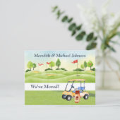 引っ越しましたゴルフカート緑の予算の移動 案内状 (スタンド正面)