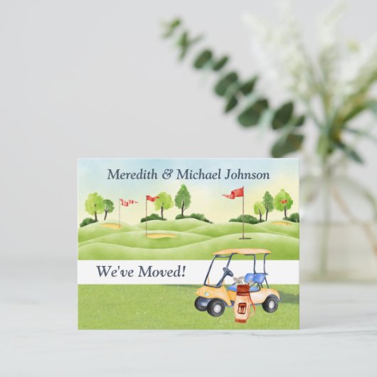 引っ越しましたゴルフカート緑の予算の移動 案内状 (スタンド正面)