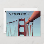 引っ越しましたゴールデンゲートブリッジカリフォルニアムービング 案内ポストカード (正面/裏面)