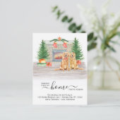 引っ越しましたゴールデンレトリエバードッグホリデームービング 案内ポストカード (スタンド正面)