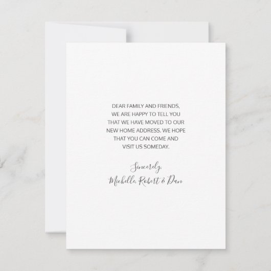 引っ越しましたゴールデンレトリエバーペットドッグ名移動 案内状 (裏面)