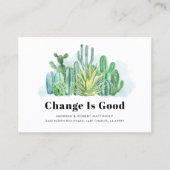 引っ越しましたサボテンの移動発表 名刺 (正面)