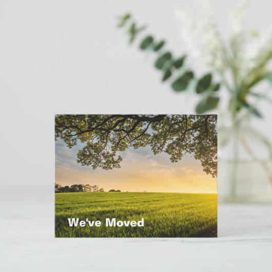 引っ越しましたサンセットフィールド新しいホームアドレス 案内ポストカード (スタンド正面)