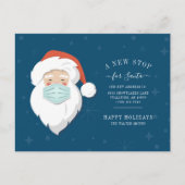 引っ越しましたサンタの新しい動ストップ動の発表 案内ポストカード (正面)