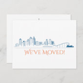 引っ越しましたサンディエゴシティスカイライン 案内ポストカード (正面/裏面)