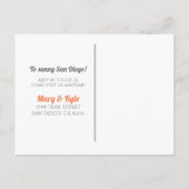 引っ越しましたサンディエゴシティスカイライン 案内ポストカード (裏面)