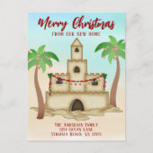 引っ越しましたサンドキャッスルニュービーチホームクリスマス シーズンポストカード (正面)