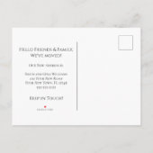 引っ越しましたサンドドルライトブルー航海のビーチ 案内ポストカード (裏面)