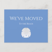 引っ越しましたサンドドルライトブルー航海のビーチ 案内ポストカード (正面)