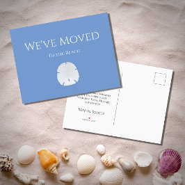 引っ越しましたサンドドルライトブルー航海のビーチ 案内ポストカード