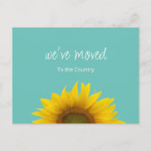 引っ越しましたサンフラワーニューホームティール（緑がかった色）グリーン 案内ポストカード (正面)