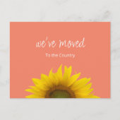 引っ越しましたサンフラワーニューホームピーチムービング 案内ポストカード (正面)