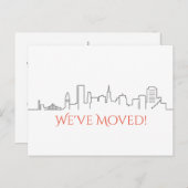 引っ越しましたサンフランシスコシティスカイライン 案内ポストカード (正面/裏面)