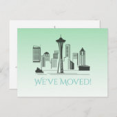 引っ越しましたシアトルシティスカイライン 案内ポストカード (正面/裏面)