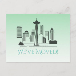 引っ越しましたシアトルシティスカイライン 案内ポストカード