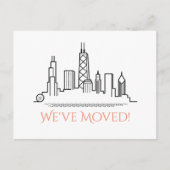 引っ越しましたシカゴシティスカイライン 案内ポストカード (正面)
