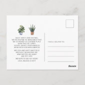 引っ越しましたシックなリビングルームの移動告知 ポストカード (裏面)