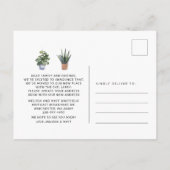 引っ越しましたシックなリビングルームの移動告知 ポストカード (裏面)