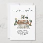 引っ越しましたシックなリビングルーム移動 案内状 (正面)