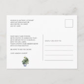 引っ越しましたシックBoho動く発表 案内ポストカード (裏面)