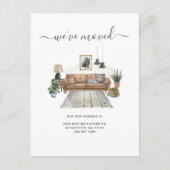 引っ越しましたシックBoho動く発表 案内ポストカード (正面)